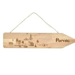 PANCARTE BOIS PORNIC 50CM