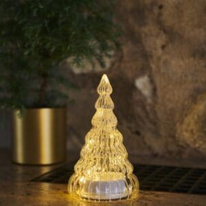 Sapin lumineux transparent moyen modèle.