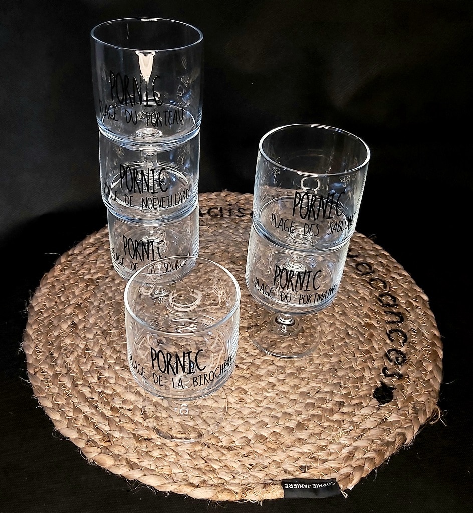 Verres à pieds empilables Pornic - Sophie Janière.