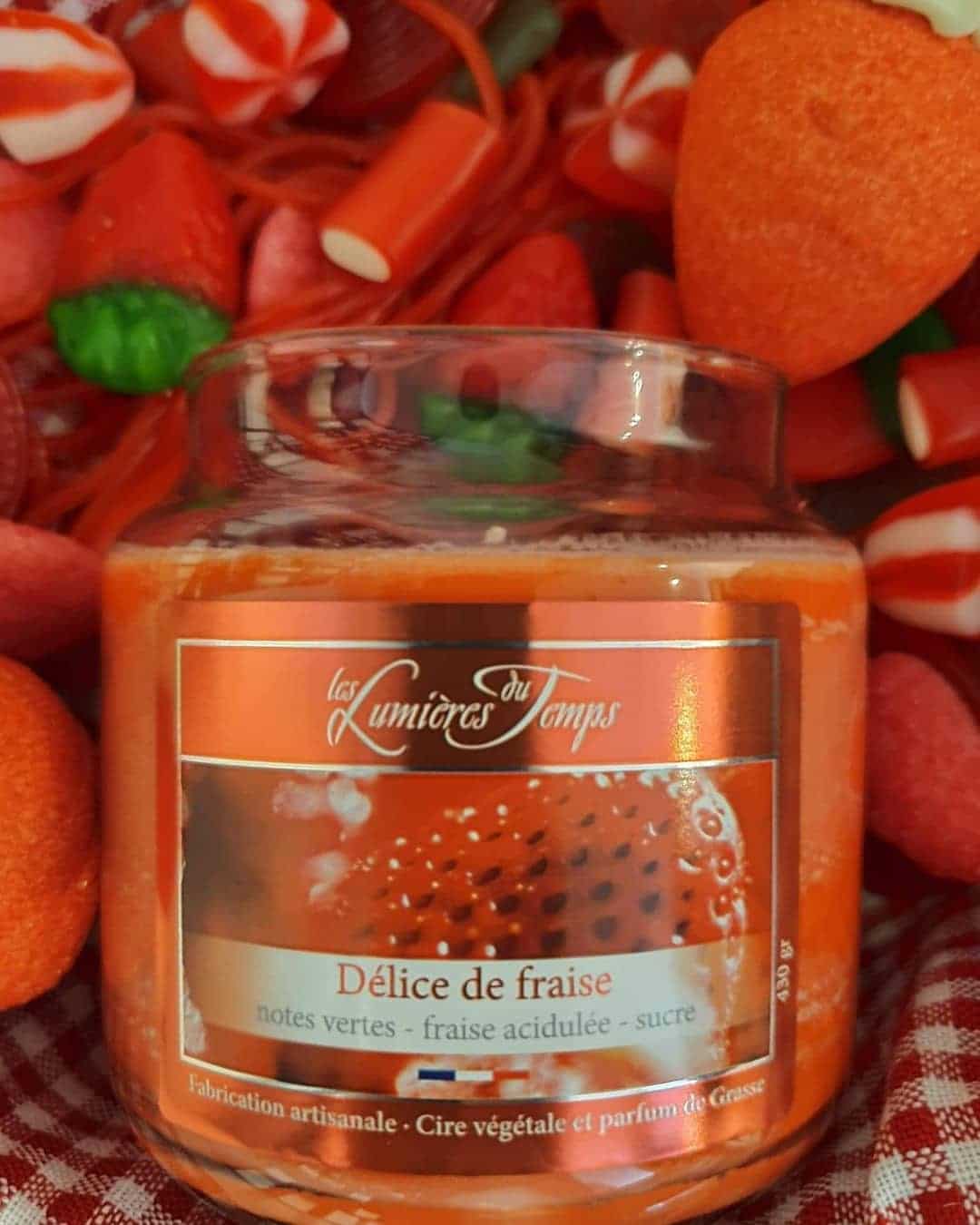 bougie jarre végétale délice de fraise