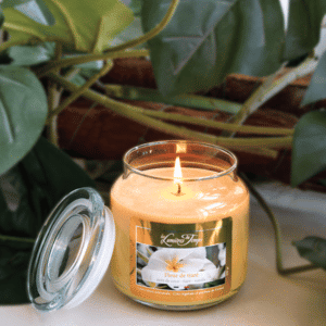 bougie jarre végétale fleur de tiaré