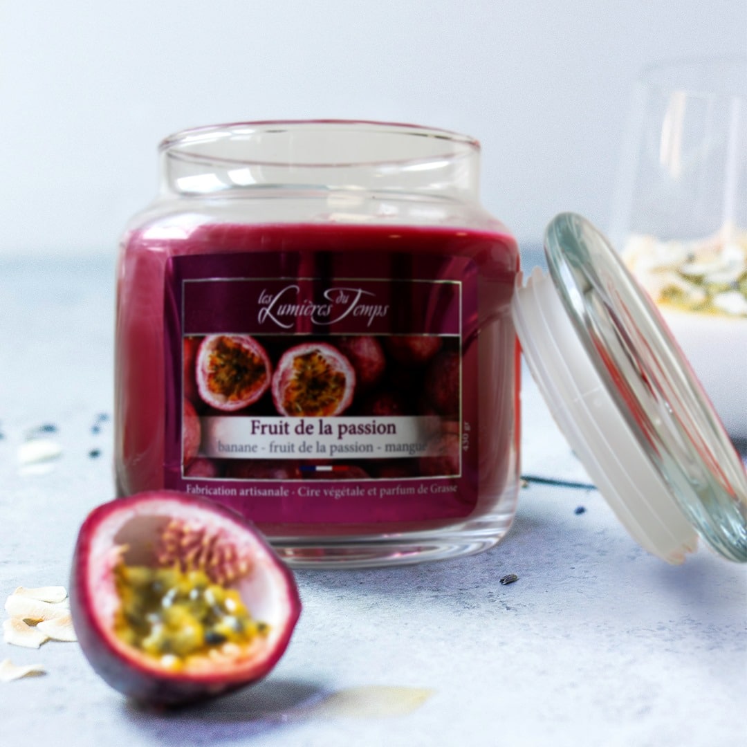 bougie jarre végétale fruit de La Passion