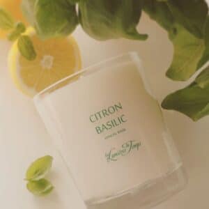bougie végétale duo 180gr citron basilic
