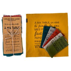 lot de 6 serviettes sophie janiere